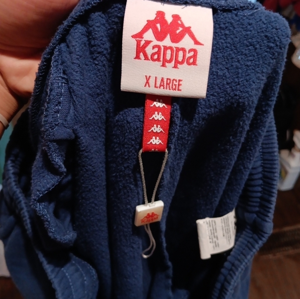 Kappa Blue Elastic Waist Drawstring Warm Up Sweat Pants Size XL  NWOT - Picture 3 of 3